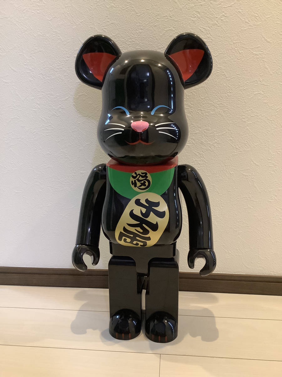 BE@RBRICK ベアブリック 招き猫 黒 1000% ソラマチ 限定 千万両
