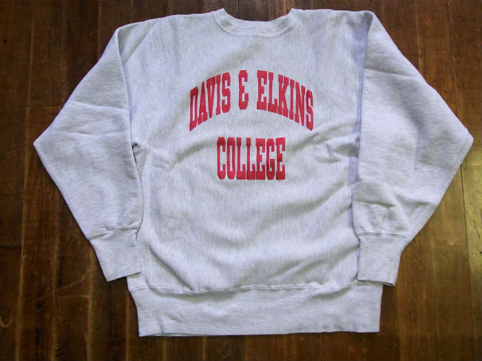 ●Champion 90s REVERSE WEAVE USA製 チャンピオン リバースウィーブ L 90s DAVIS & ELKINS COLLEGE ビンテージ トレーナー スウェット