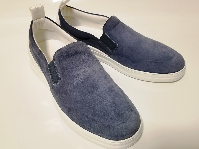 1円～7.7万本物新品ダンヒル dunhill レザースリッポンシューズ「ラジアルスポイラー」スニーカー25.0㎝ スポイラーヒールデザイン | dunhill JP テーラード ブラック 24SS
