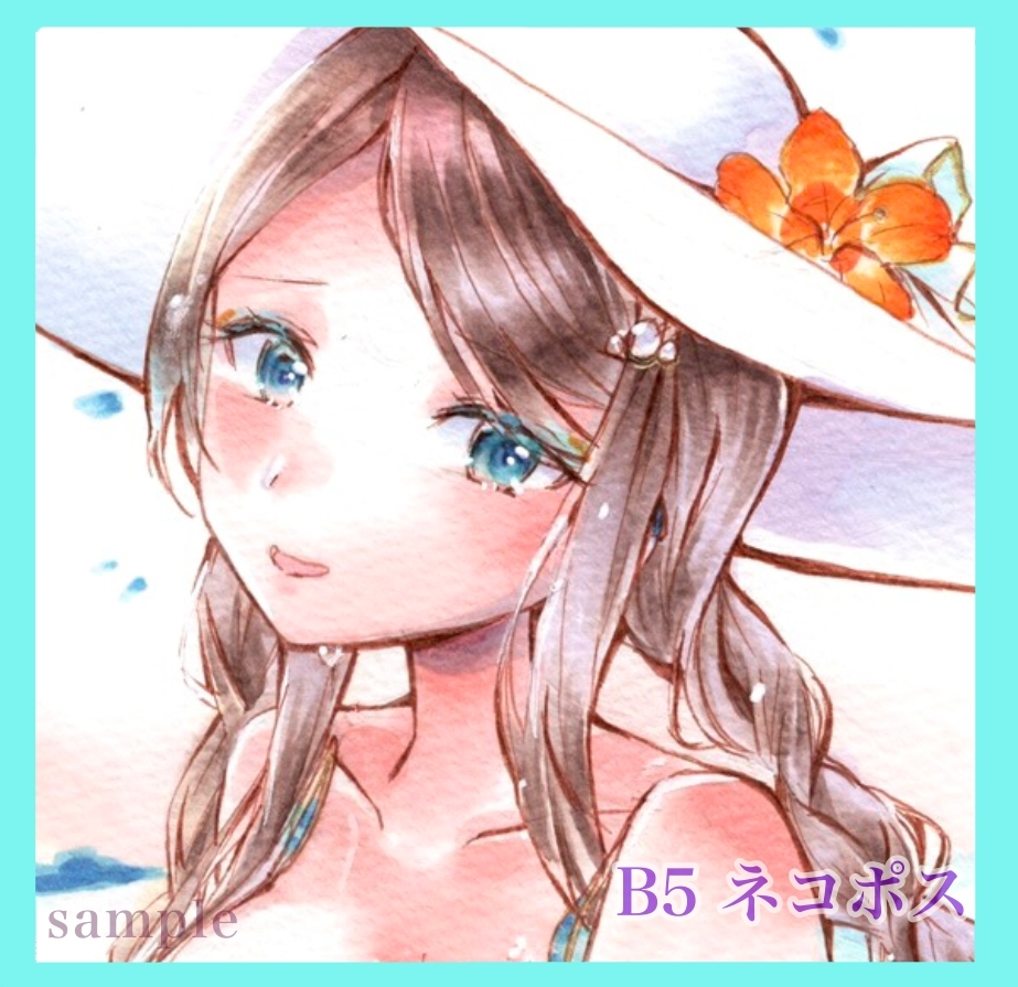 B5 オリジナル 手書きイラスト 創作 つば広帽子 水着 茶髪 女の子 コピック 手描きイラスト 売買されたオークション情報 Yahooの商品情報をアーカイブ公開 オークファン Aucfan Com