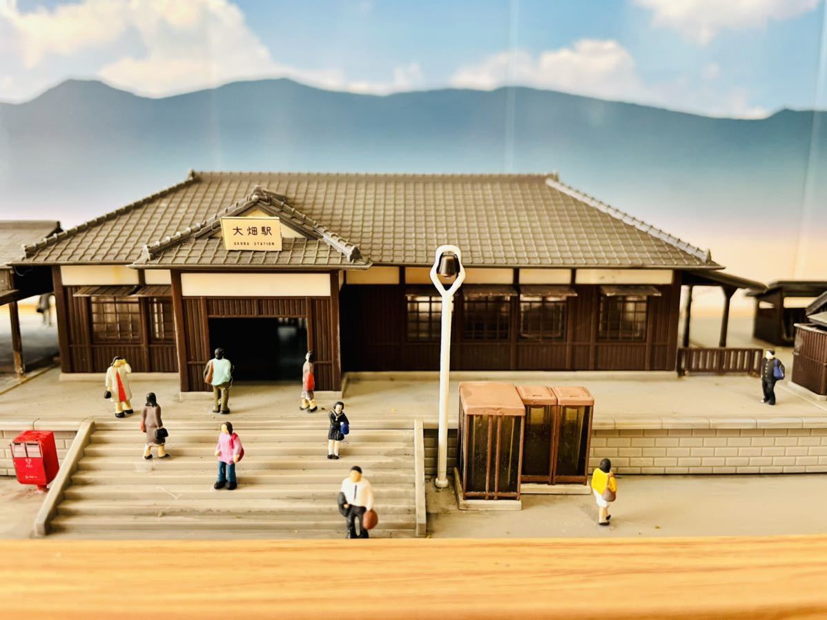Nゲージ・ジオラマ展示台【昭和ローカル保線区・切取り情景】※車両付き