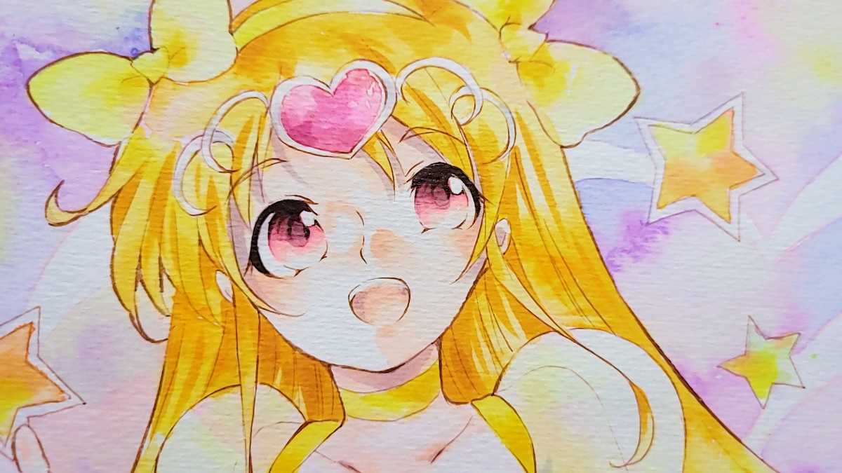同人手描きスイートプリキュアイラスト キュアミューズ キュアミルキーコス 水彩 ラフ画付き 手描きイラスト 売買されたオークション情報 Yahooの商品情報をアーカイブ公開 オークファン Aucfan Com