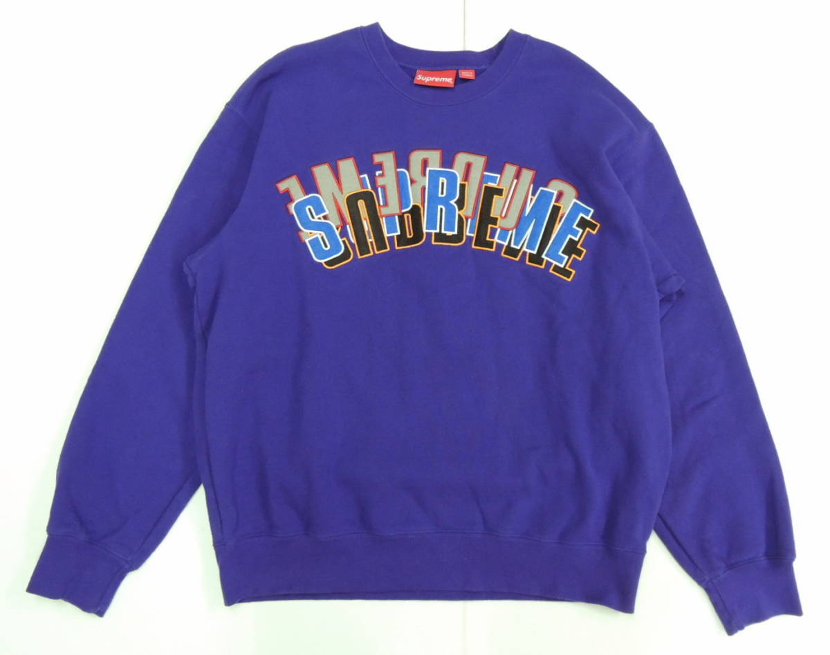 ☆ Mサイズ 国内正規 シュプリーム SUPREME 21SS Stacked Crewneck 