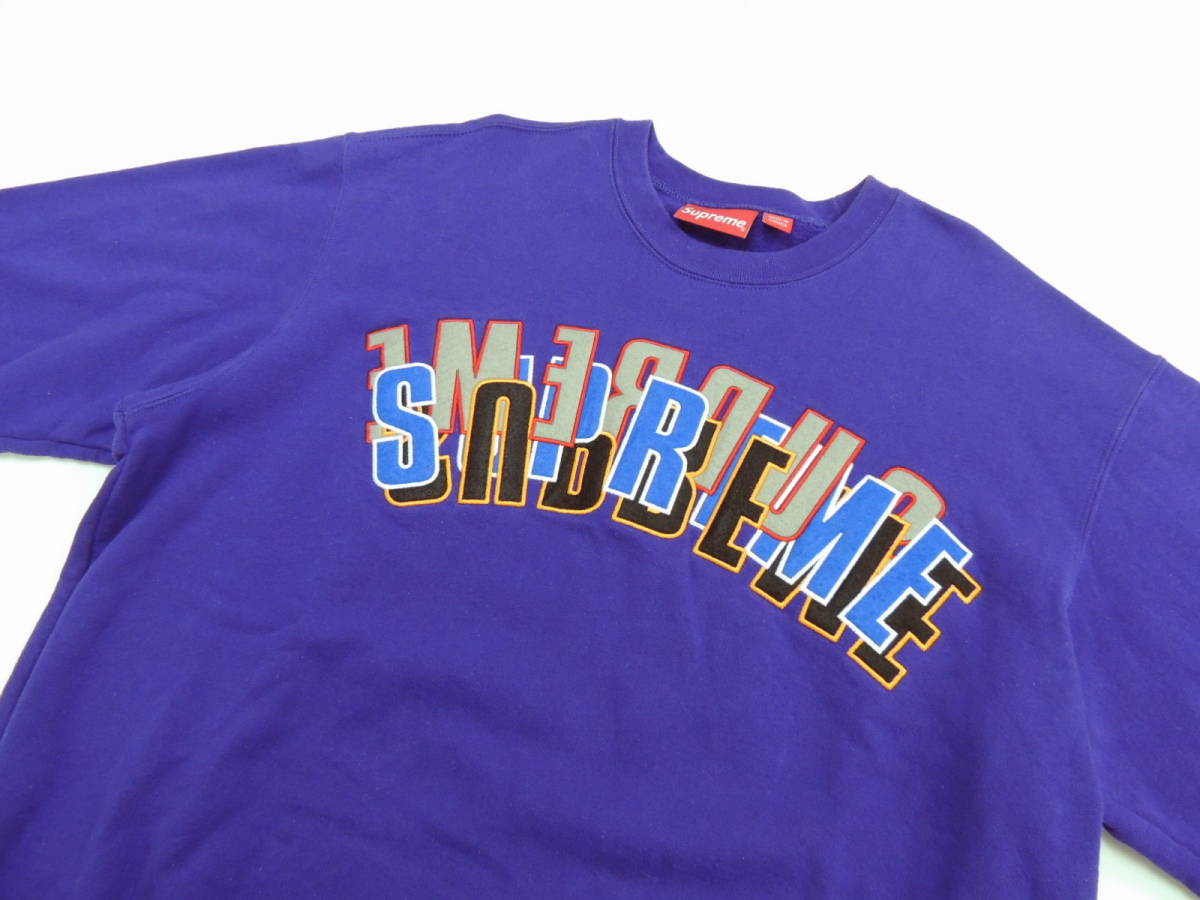 ☆ Mサイズ 国内正規 シュプリーム SUPREME 21SS Stacked Crewneck 