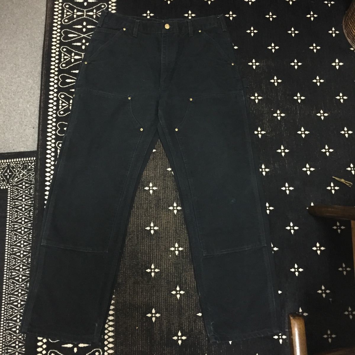 お買い得，限定SALE 34/30 ゴールデンサイズ メキシコ製 カーハート ダブルニー ペインターパンツ 黒 検索&rarr;90s USA製(ボトムス)｜売買されたオークション情報、yahooの商品情報をアーカイブ公開 - オークファン 男性用