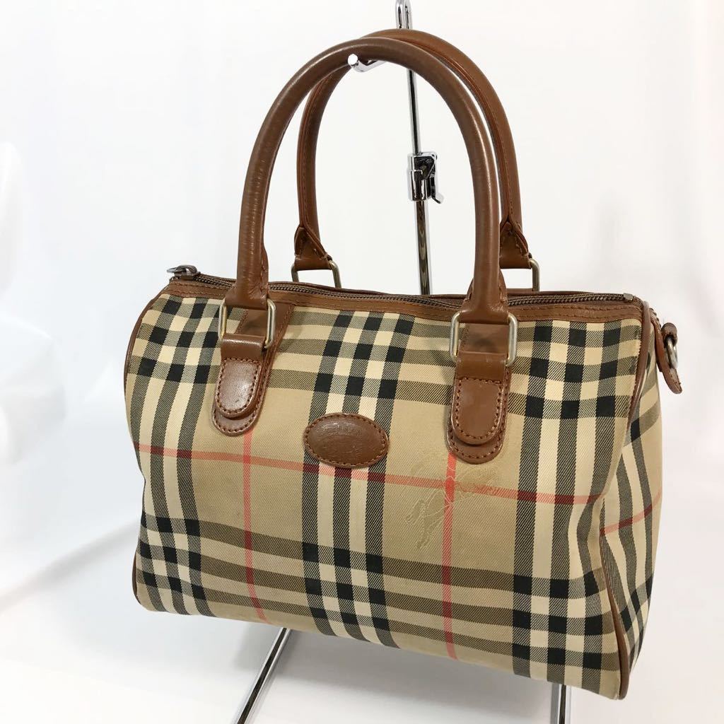 バーバリーヴィンテージミニボストンバック【美品】 BURBERRY