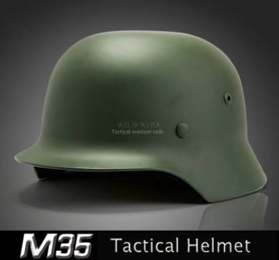 WW2 ドイツ軍 M35プラスチックヘルメット チキンワイヤ付き WW2 ドイツ