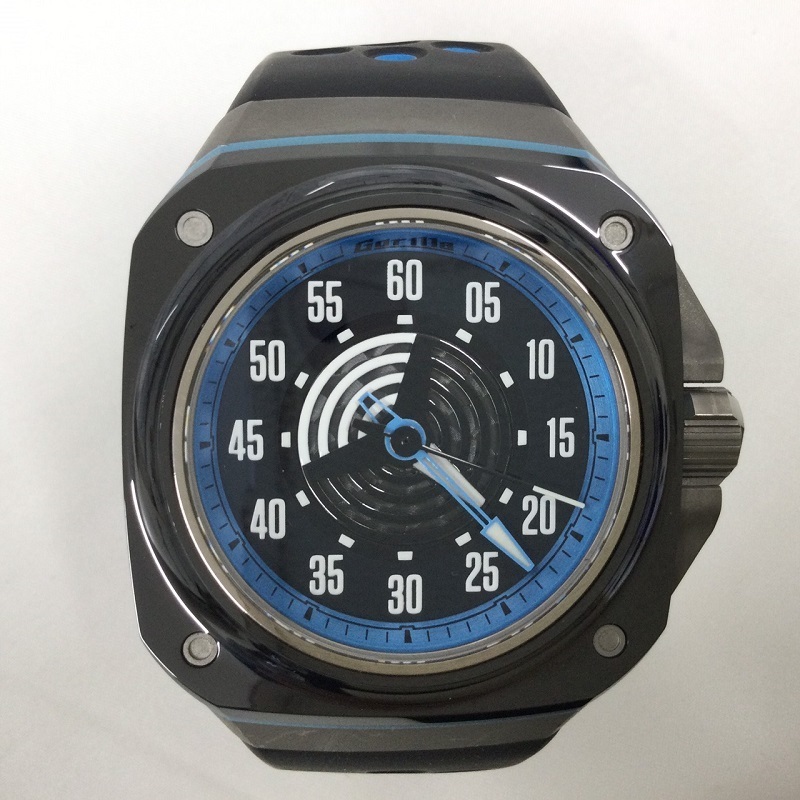 正規 美品 Gorilla Watches FASTBACK GALAXY BLUE ゴリラウォッチ 