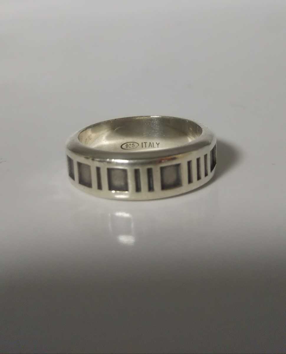 ④TIFFANY&Co.ティファニー指輪アクセサリー20号シルバー925リング内径19.3mm重量8.7g清掃済T&Co売切りレディース服飾小物アトラスATLAS ティファニー リング バンド 0 希少サイズ 結婚指輪