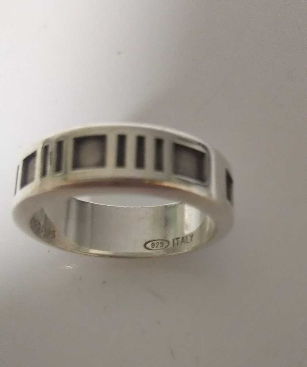 ④TIFFANY&Co.ティファニー指輪アクセサリー20号シルバー925リング内径19.3mm重量8.7g清掃済T&Co売切りレディース服飾小物アトラスATLAS ティファニー リング バンド 0 希少サイズ 結婚指輪