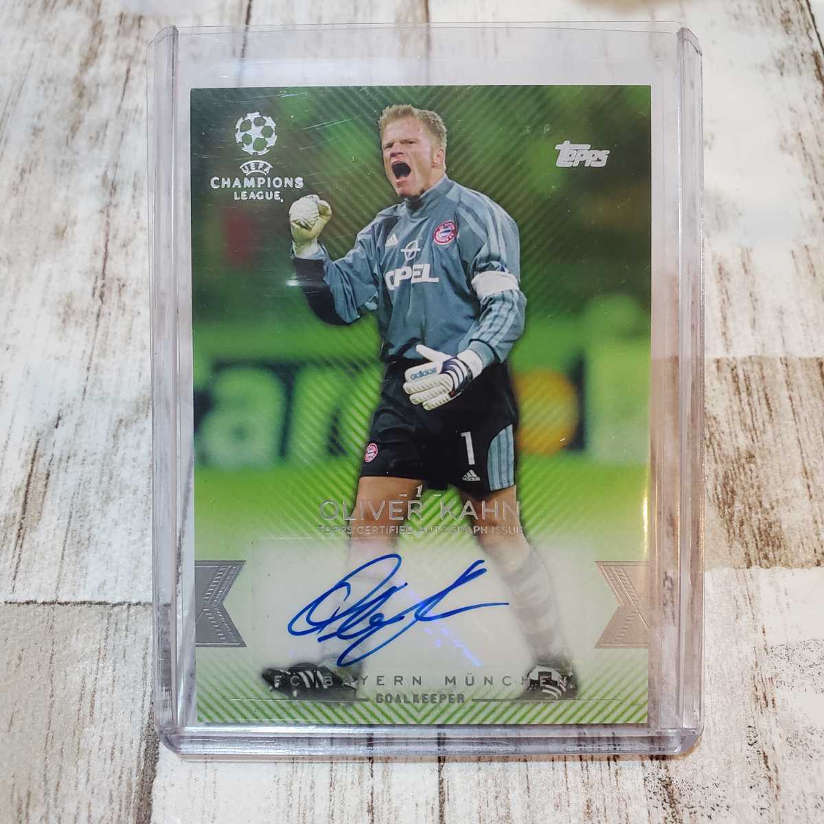 オリバーカーン直筆サイン Topps Autograph オリバーカーン 直筆サインカード バイエルン