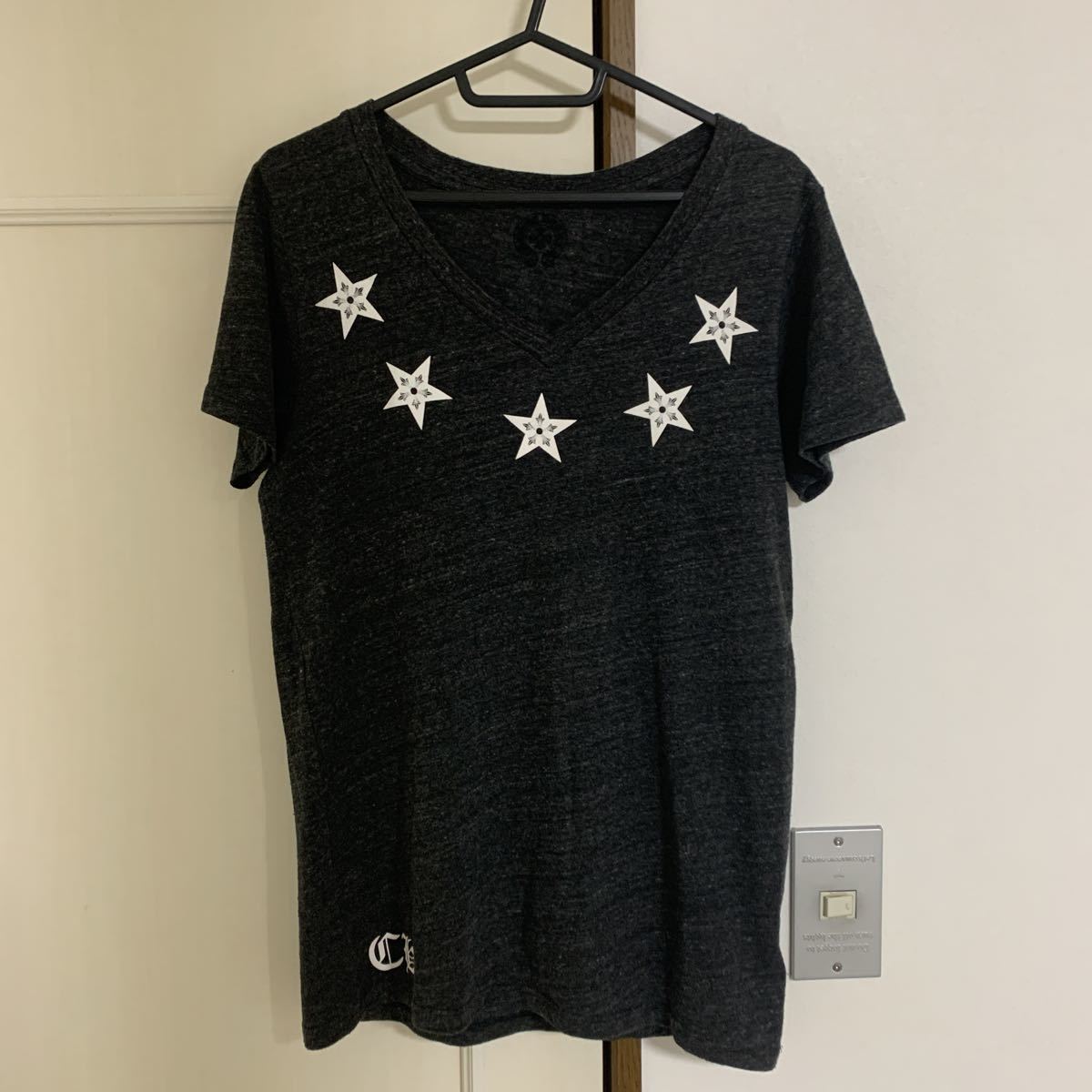 クロムハーツ スター Vネック Tシャツ 半袖 CHROME クロムハーツ 