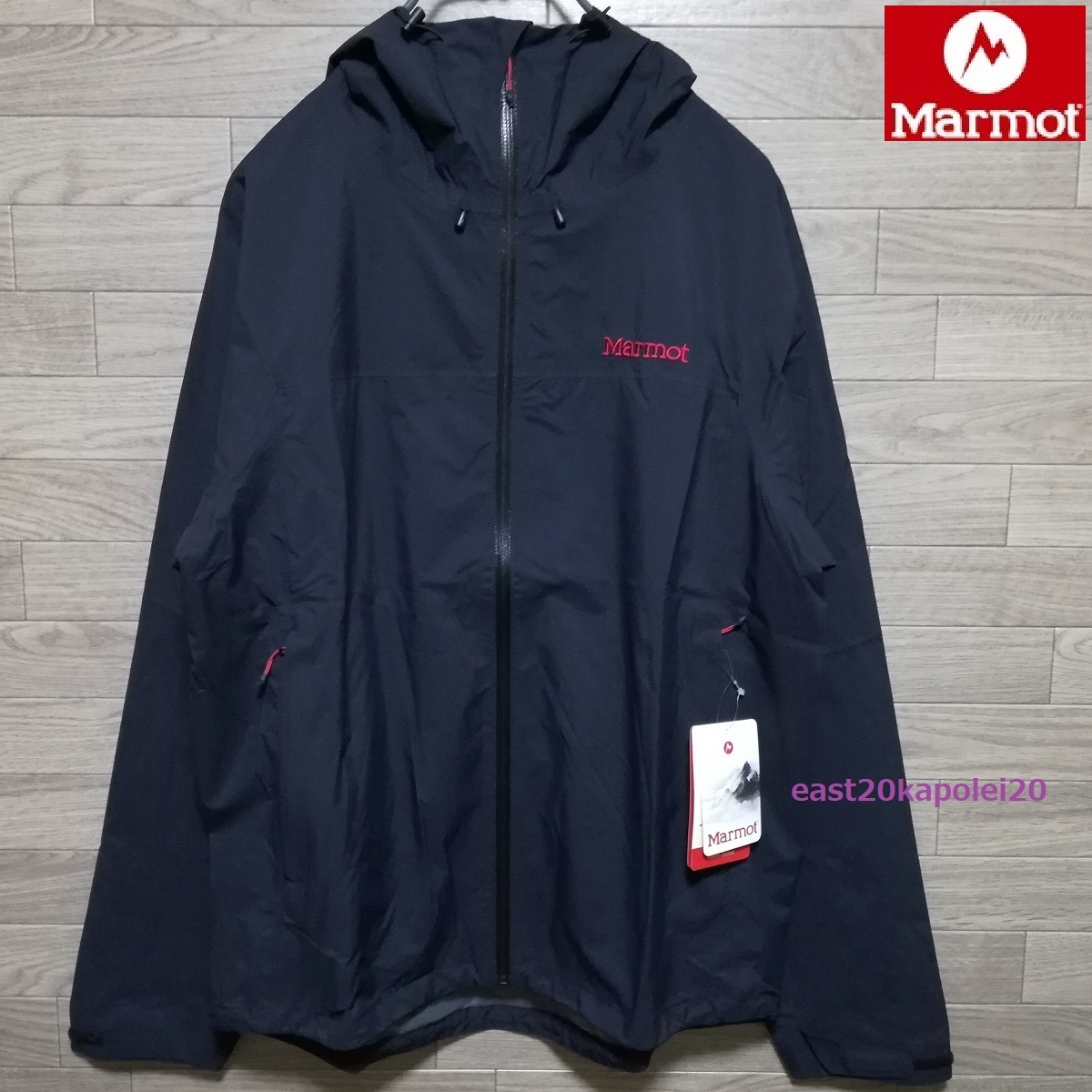 M 新品 Marmot マーモット Storm Jacket メンズ ウエア ストーム ジャケット 黒 ブラック 未使用 18480円 アウトドア レイン 登山 デサント