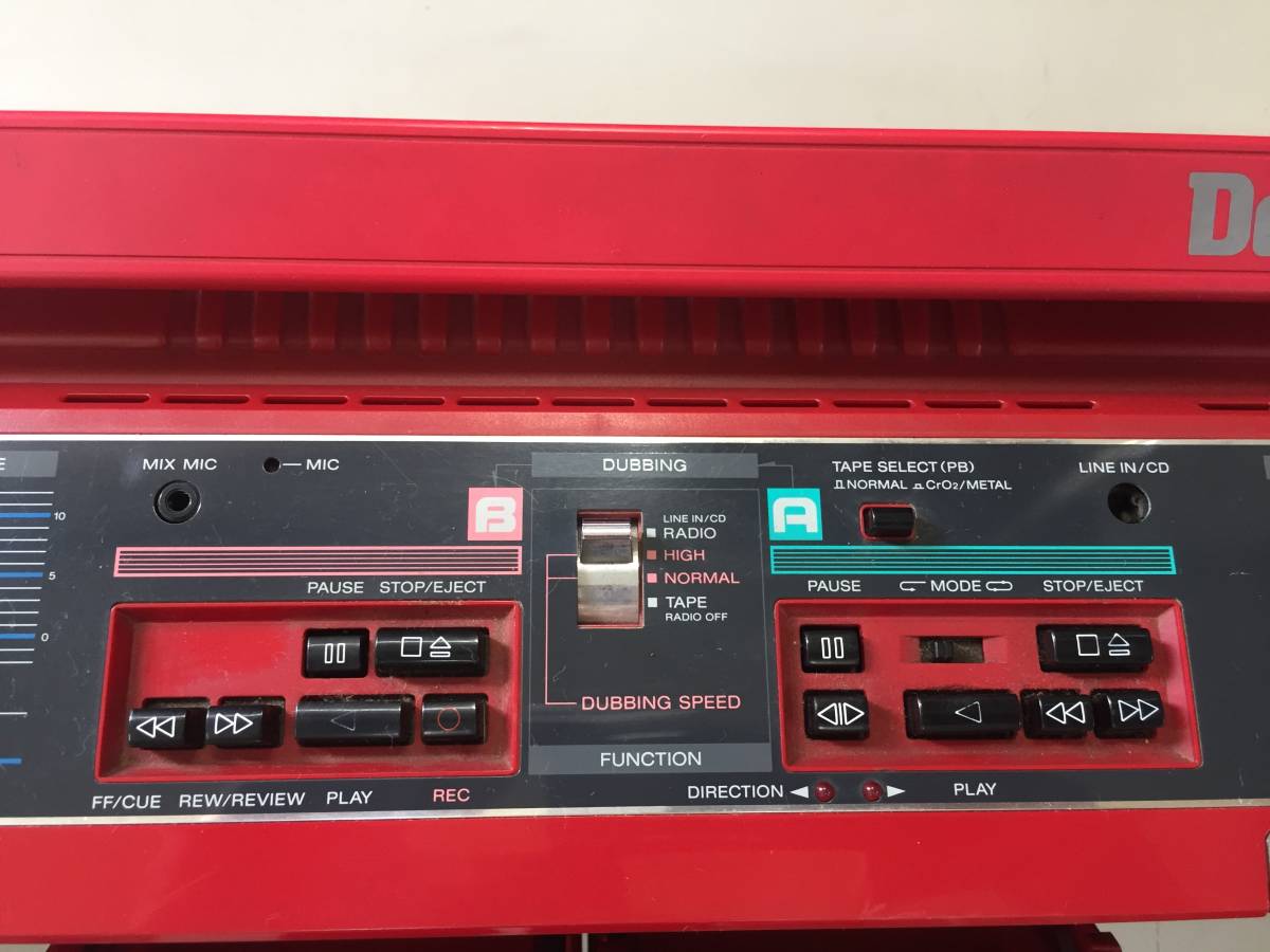 △E18 SONY DoDeCaHORN CFS-DW60 STEREO CASSETTE-CORDER FM TV ソニー