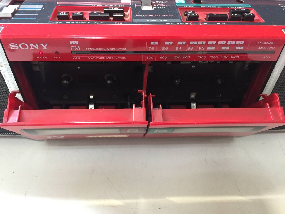 T＊＊aページ △E18 SONY DoDeCaHORN CFS-DW60 STEREO CASSETTE-CORDER FM TV ソニー
