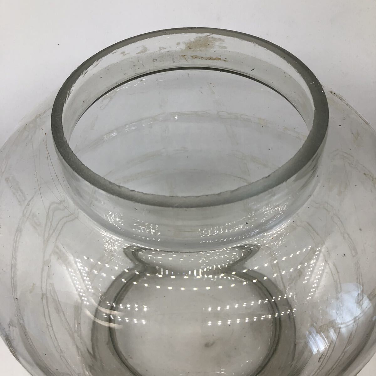 時代ガラス瓶 昭和レトロ 金魚鉢 蓋無 高さ26cm レトロ ガラス瓶 蓋