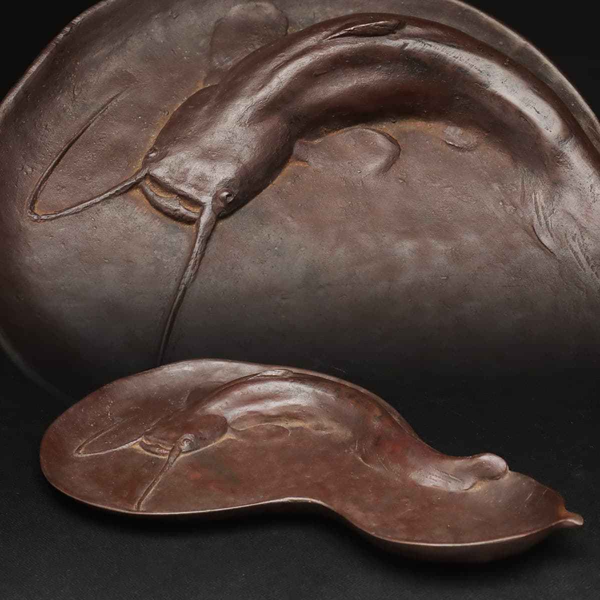 H8-84 現状品 海玉堂 水注 銅製 鎚目 鎚起銅器 湯沸かし 水指 やかん