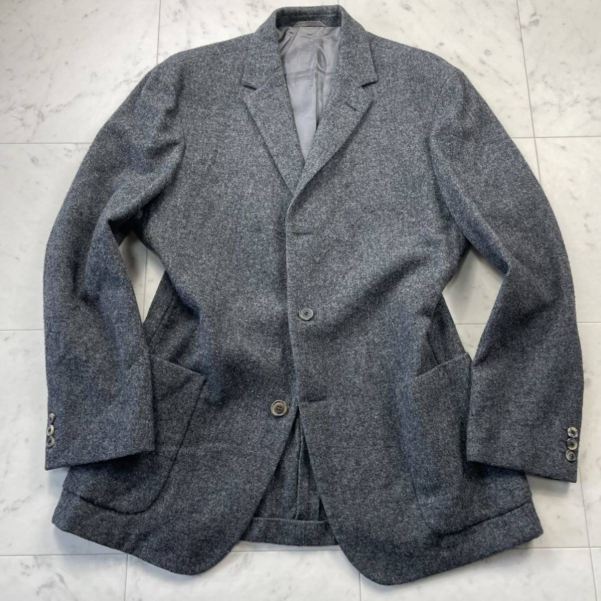 秀逸な素材感◎HUGO BOSS/ヒューゴボス 霜降り 起毛 ヴァージンウール 