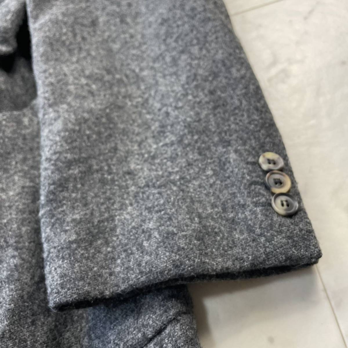 秀逸な素材感◎HUGO BOSS/ヒューゴボス 霜降り 起毛 ヴァージンウール 