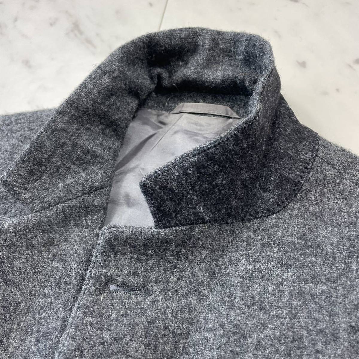 秀逸な素材感◎HUGO BOSS/ヒューゴボス 霜降り 起毛 ヴァージンウール 