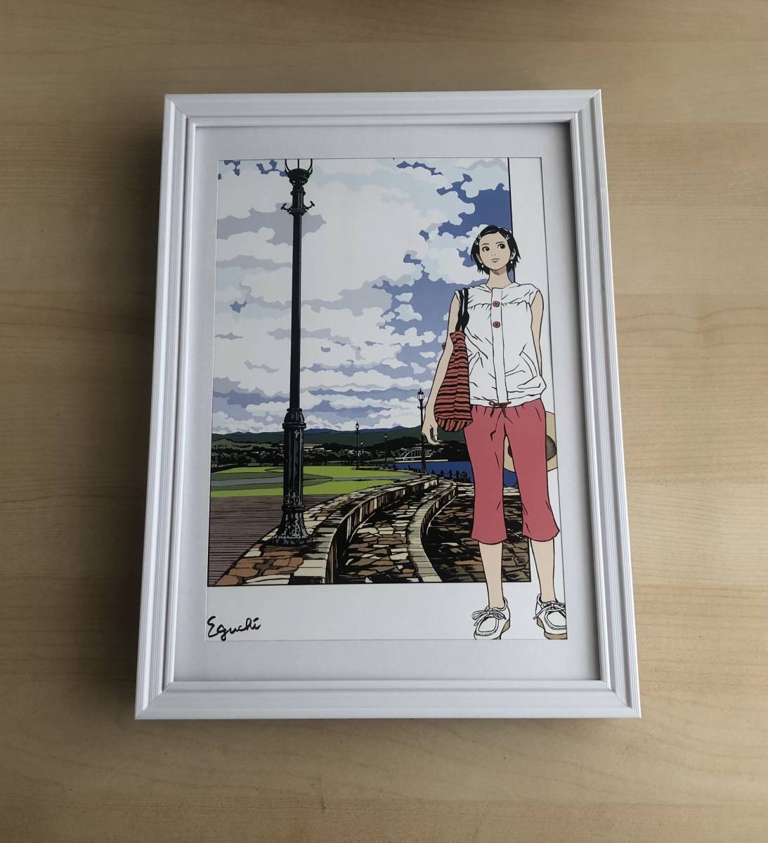 Kj 額装品 江口寿史 水俣市観光 街灯 イラスト サイズ額入り ポスター風デザイン アートフレーム 美人 美女 美少女 印刷サイン 印刷物 売買されたオークション情報 Yahooの商品情報をアーカイブ公開 オークファン Aucfan Com