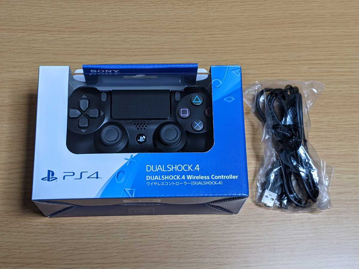未使用】PS4純正コントローラー ジェットブラック SONY DUALSHOCK4 CUH 