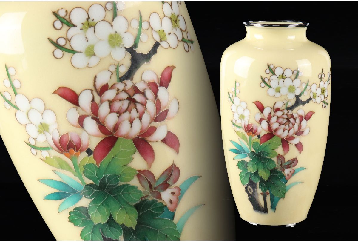☆□【新品】【七宝一輪さし】鶴デザイン/花器 インテリア小物