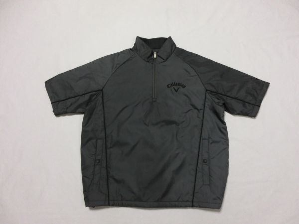 ★超美品★ Callaway Golf キャロウェイゴルフ Xシリーズ 半袖ハーフジップウインドジャケット メンズ(M)