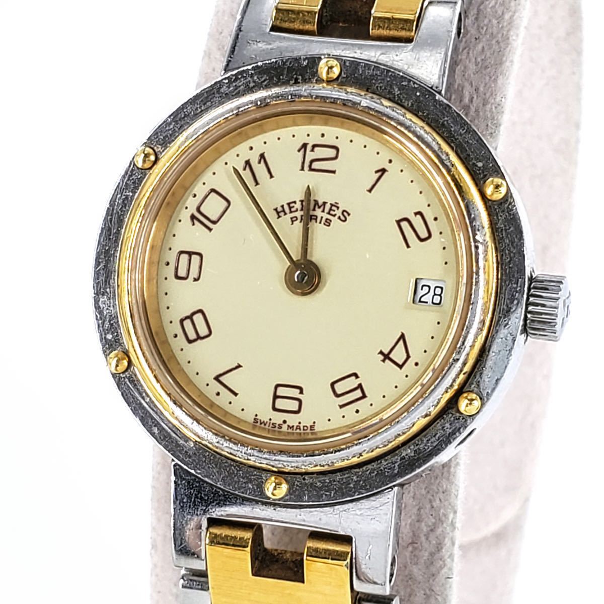 HERMES☆腕時計】KR-10 エルメス クリッパー クォーツ QZ CL4220 