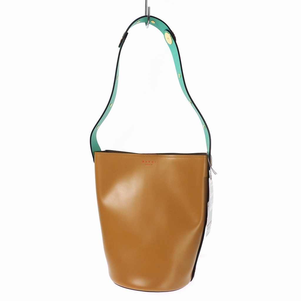 未使用 MARNI マルニ 19SS パネル レザー トートバッグ ショルダー 
