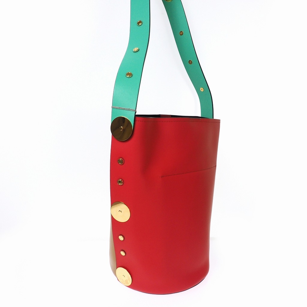 未使用 MARNI マルニ 19SS パネル レザー トートバッグ ショルダー 