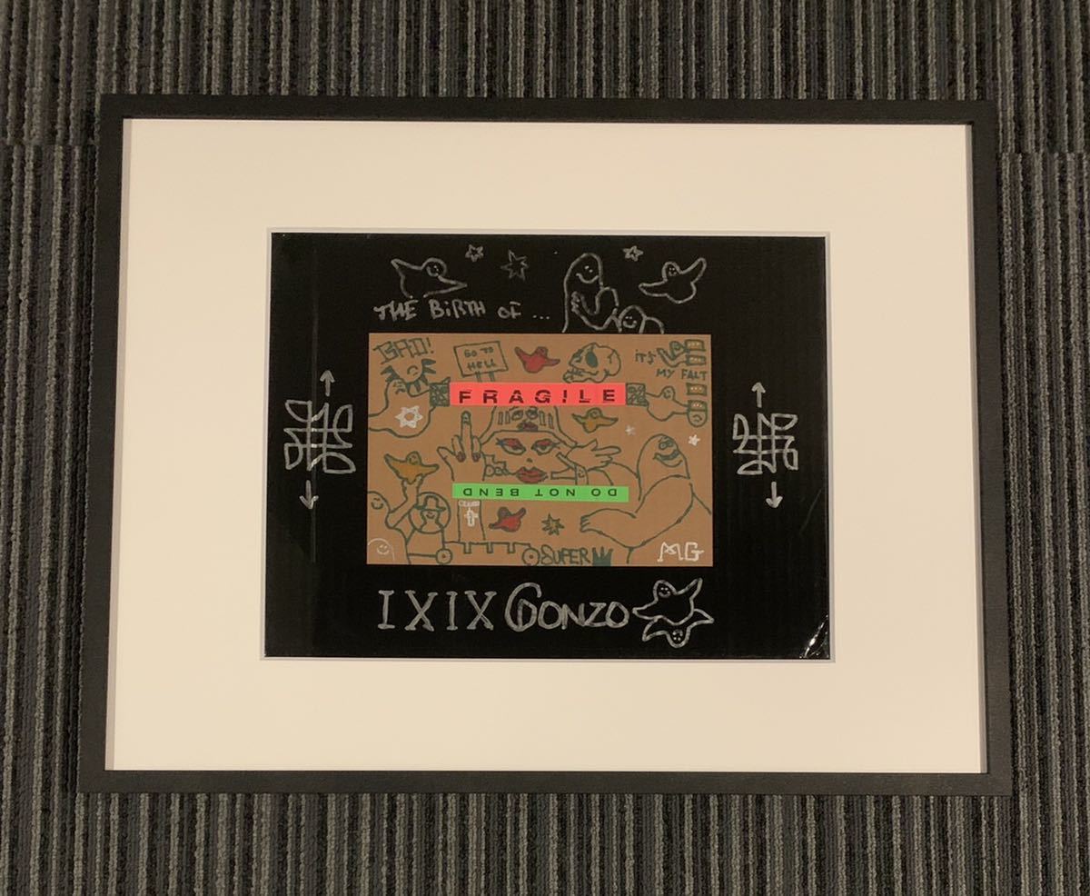 一点物 mark gonzales gonz 直筆原画 supreme シール付 mark gonzales マークゴンザレス gonz 原画作品 アート supreme