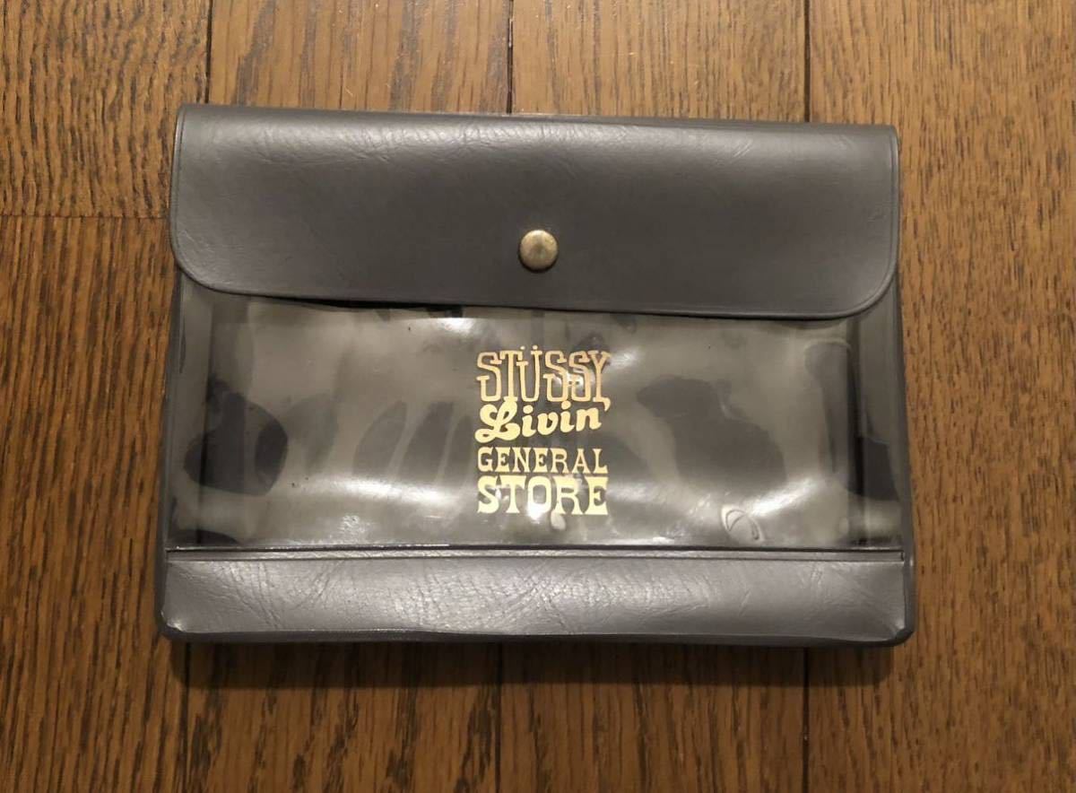 stussy livin’ブラックレザーポーチ☆美品です☆ 新品未使用☆廃盤2点セット☆STUSSY LIVIN' GENERAL STOREポーチ Multi