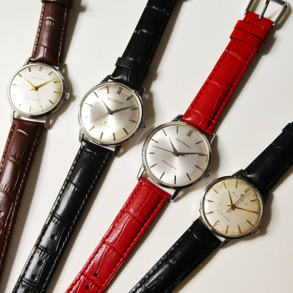 【1円~】全品調整済&稼働中 手巻き自動巻きのみ SEIKO セイコー Citizen ORIENT RICOH スイマー グッピー 多石 変り文字盤 金色 ジャンク