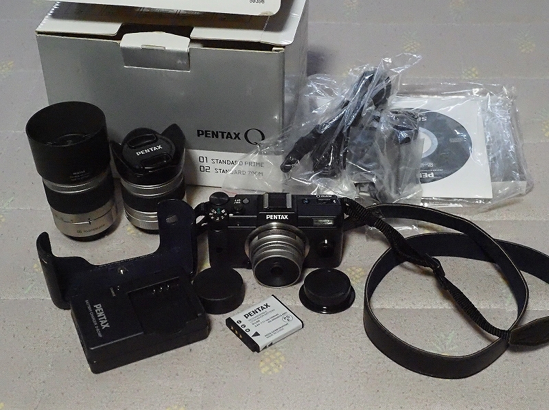 送料無料，限定SALE PENTAX Qボディ + レンズ3本セット ☆良品☆