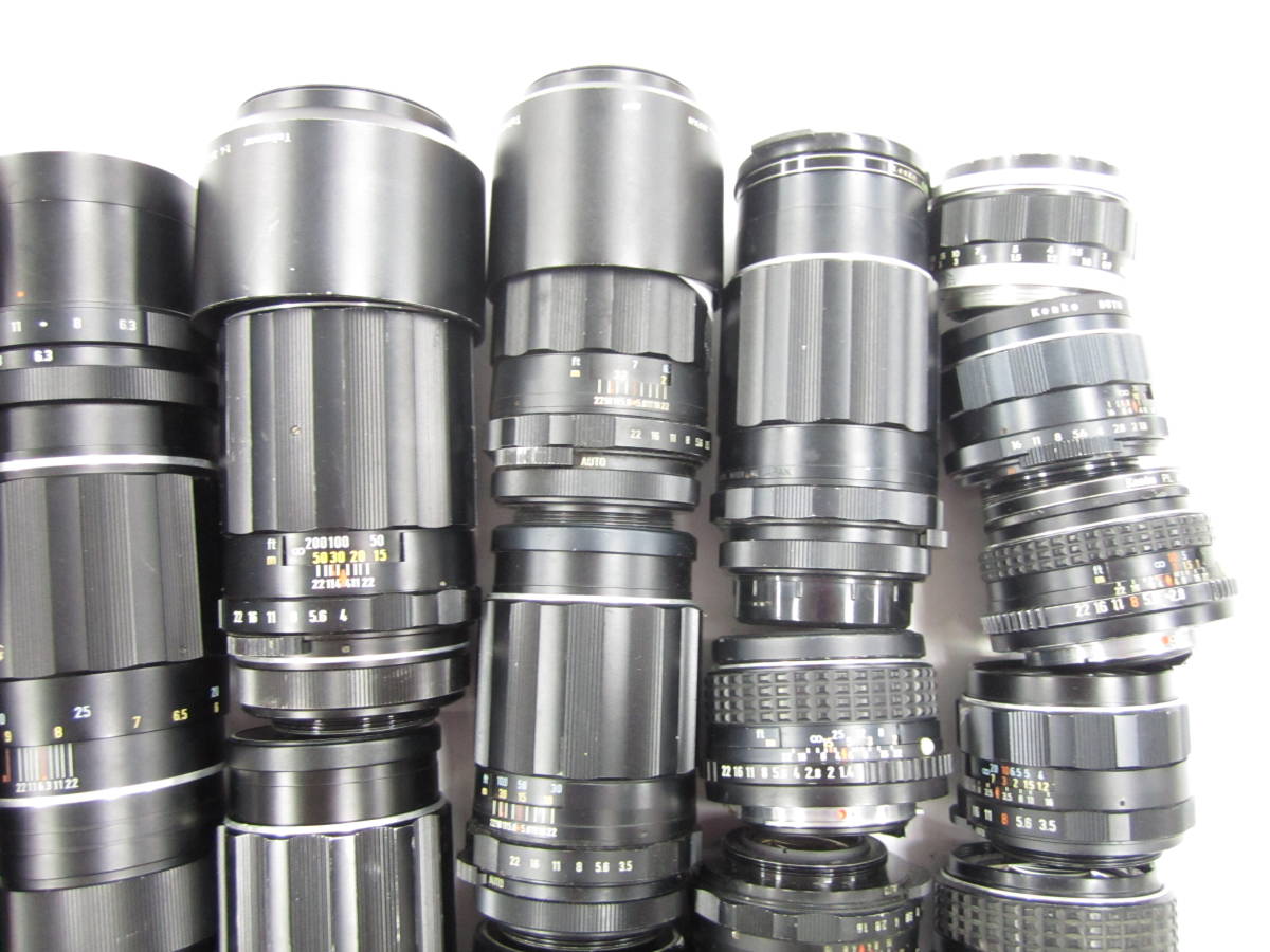 64本　PENTAX TAKUMAR FD Nikon NIKKOR 大量まとめ PENTAX レンズ まとめ 大量 ジャンク品 super takumar 等 30本