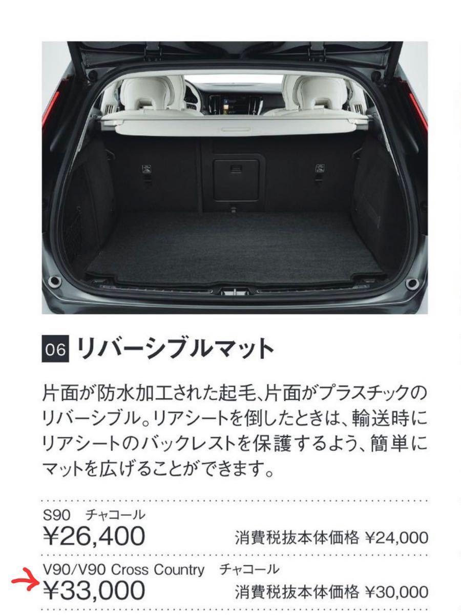 ボルボ V90 / V90クロスカントリー 純正 ラゲッジマット（リバーシブル 