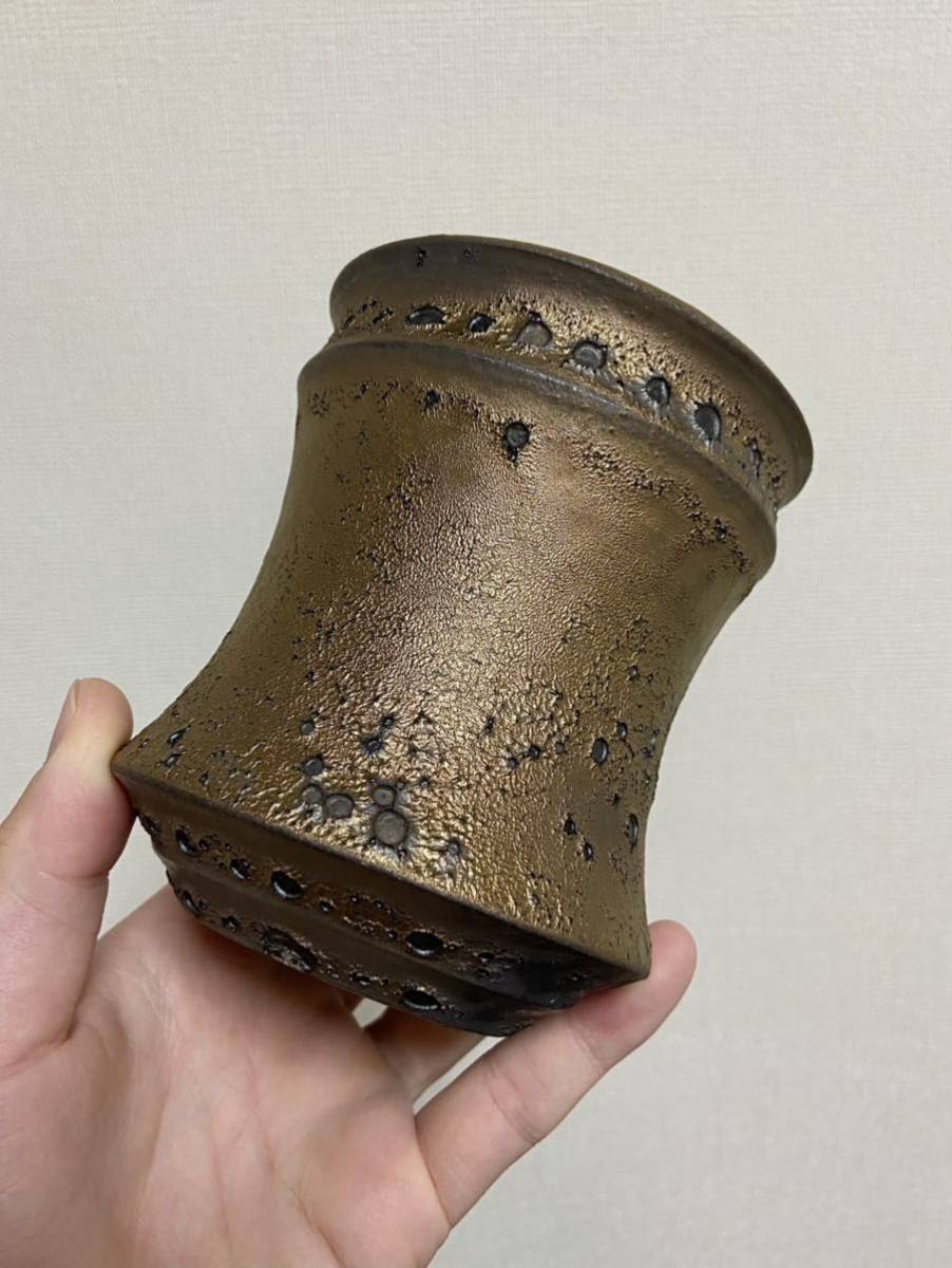 新品未使用 Mederu pot バレル Tall S マイカブラック カタチ製作所 Mederu pot バレル Tall Sサイズ crater 検）鉢