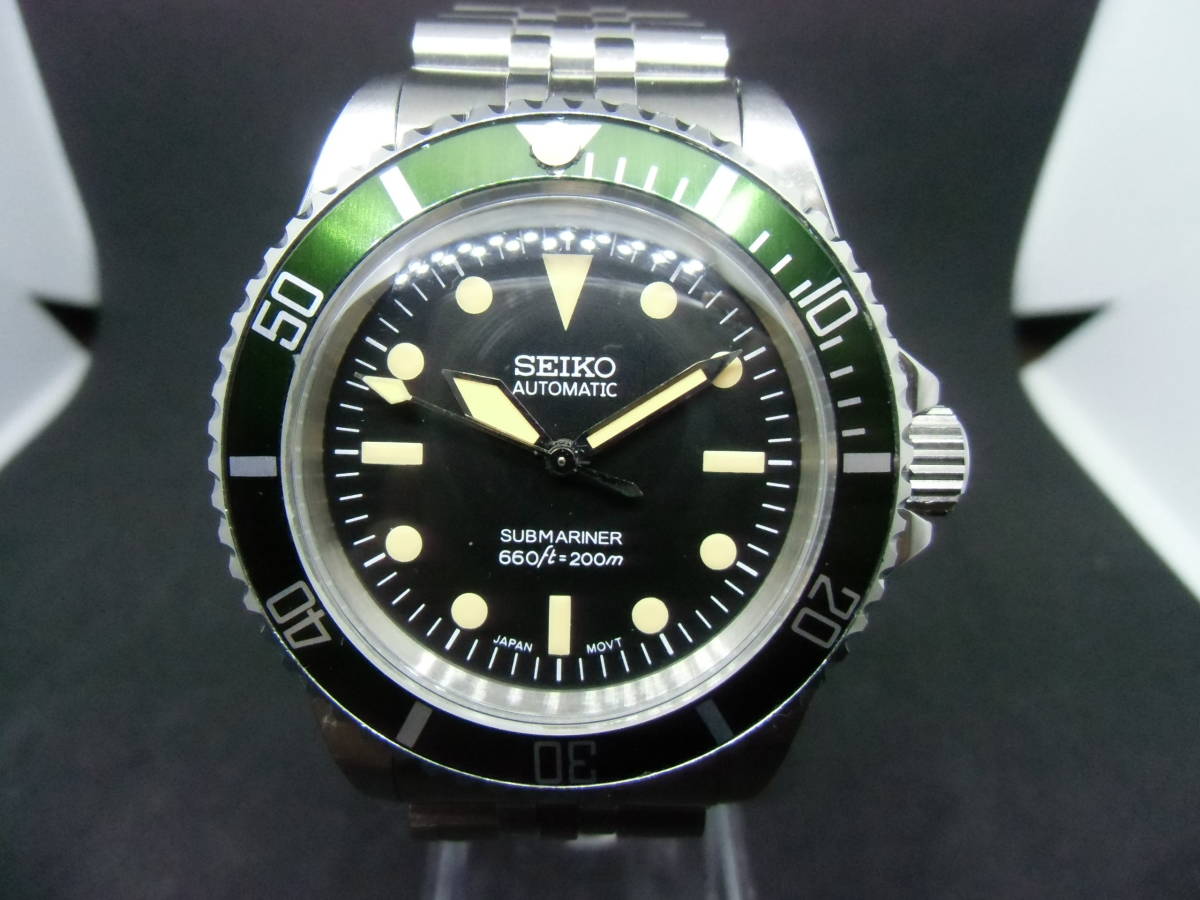 SEIKO MOD カスタムウォッチ 自動巻き NH35 ヴィンテージ 40mm 稼働 