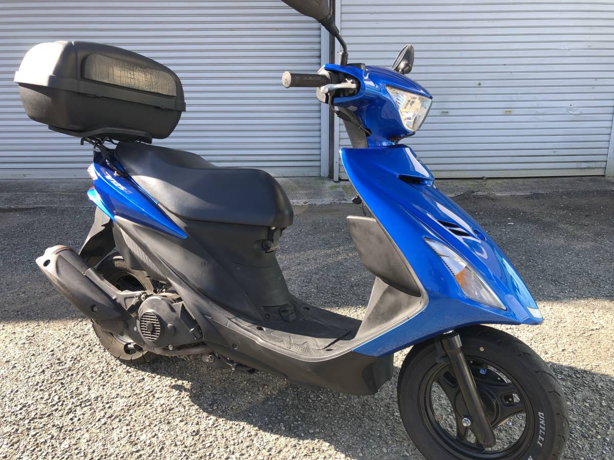 値下げしました！交換可　アドレスv125s バイク　青　ボックス付き　カスタム 値下げしました！交換可 アドレスv125s バイク 青 ボックス付き