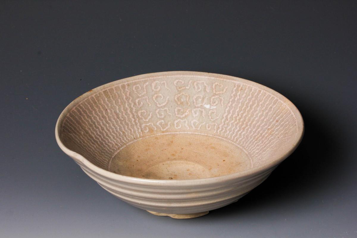 十代 坂高麗左衛門(韓峯) 萩焼三島手平茶碗 共箱 栞