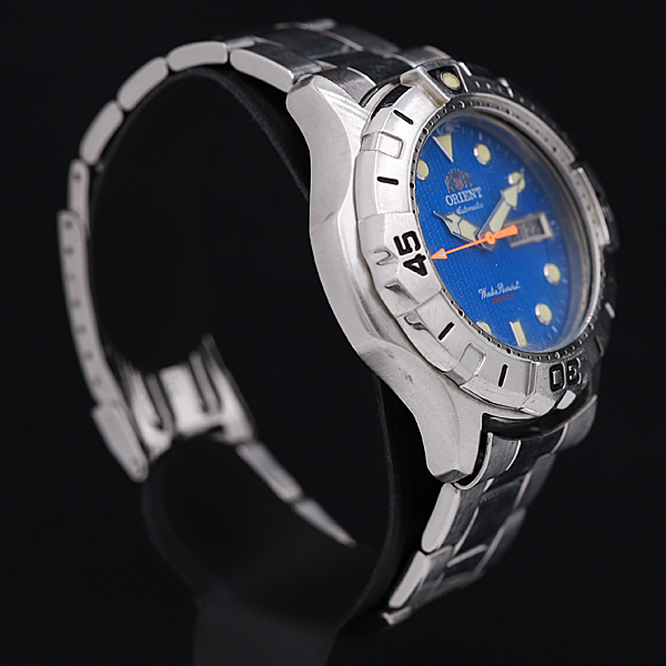 1円◎正規品◎【オリエント】デイデイト 青文字盤 200m EM2Z-C0 AT/自動