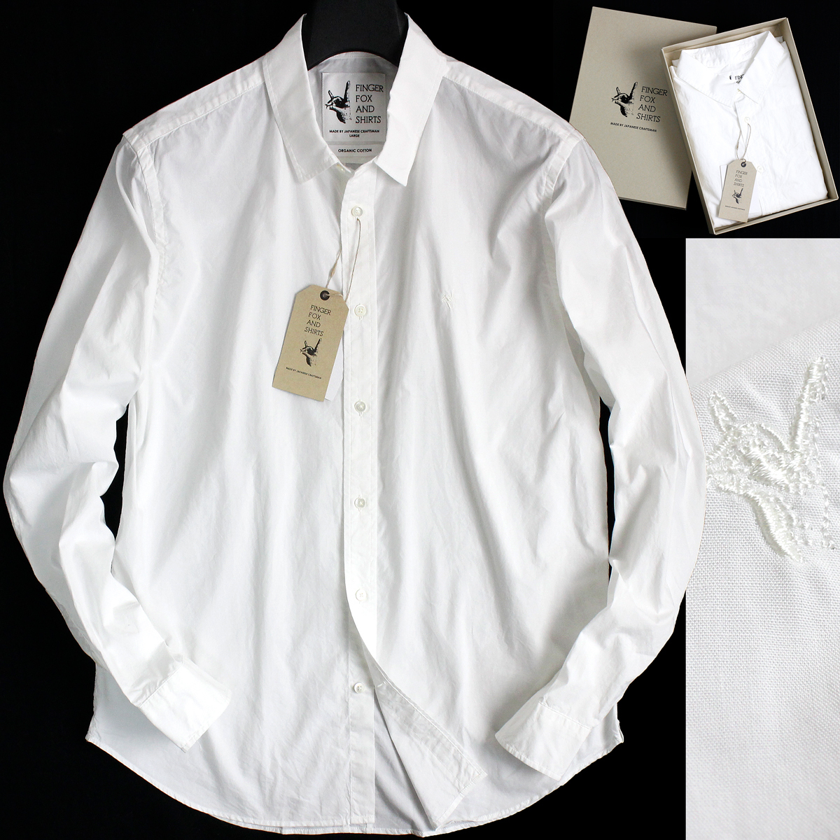 新品 FINGER FOX AND SHIRTS タイプライターシャツ L フィンガー 