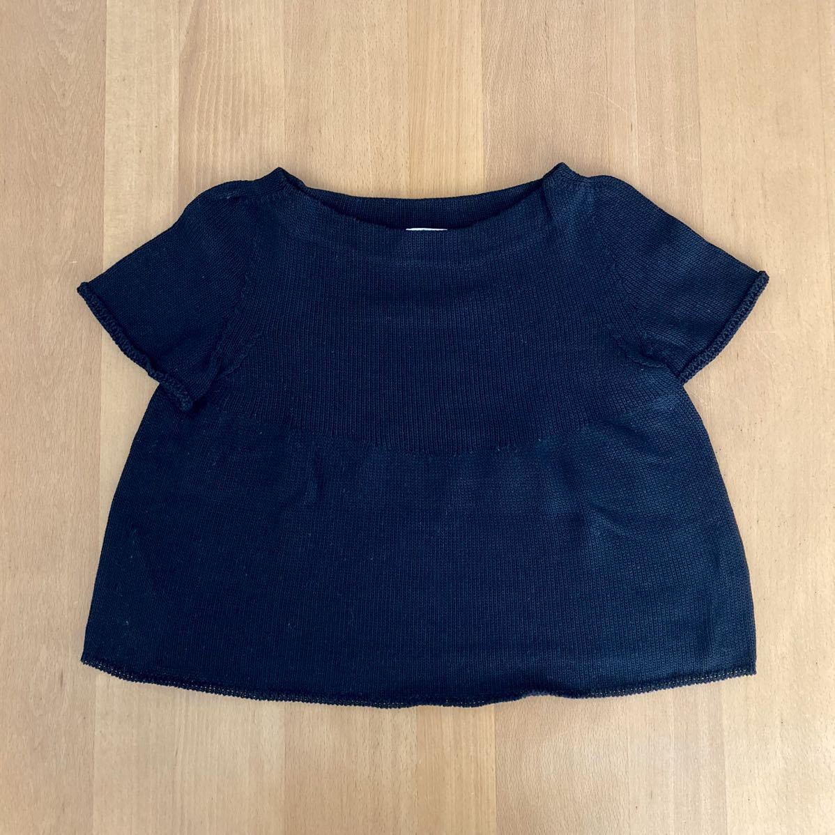 ◇PRADA◇イタリア製 コットンニット ブラック 40 プラダ 半袖 ◇PRADA◇イタリア製 コットンニット ブラック 40 プラダ 半袖