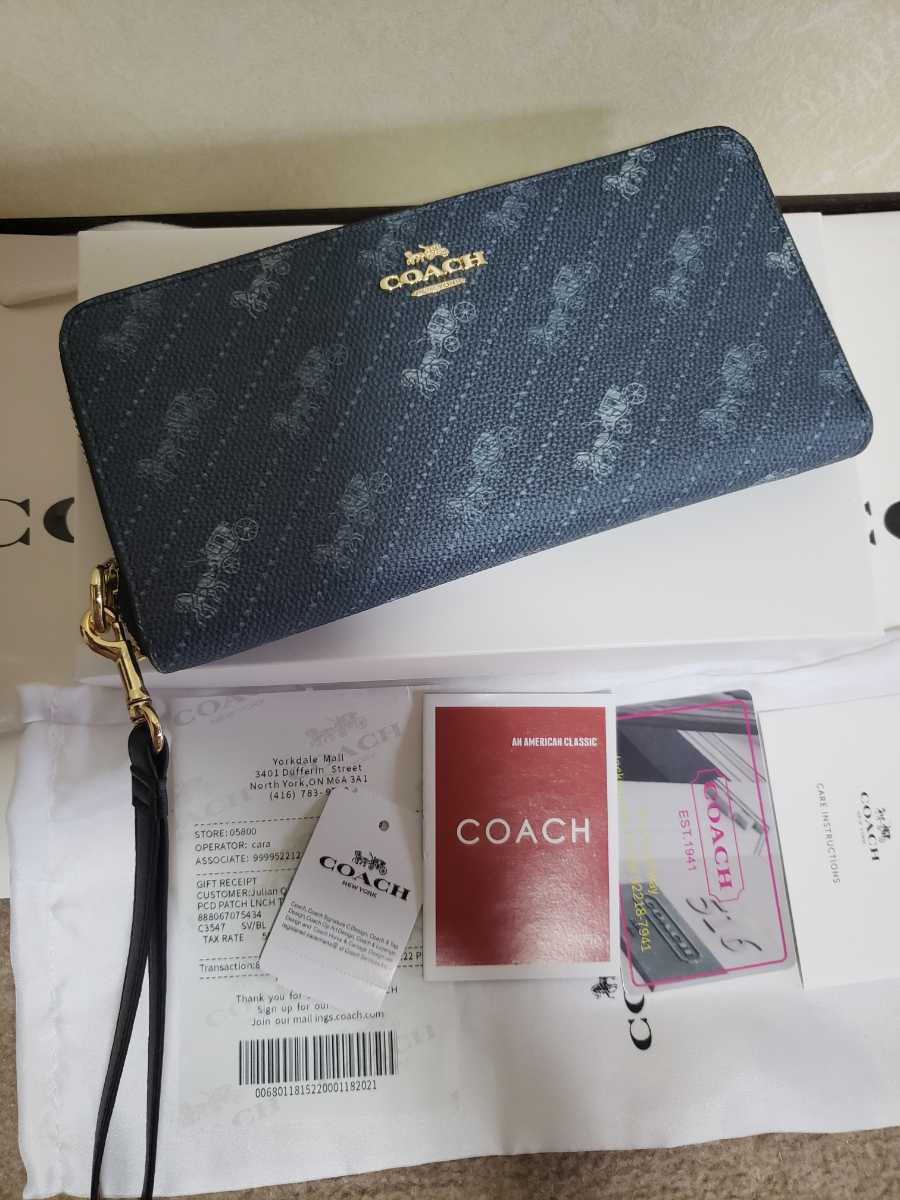 COACH長財布新作 馬車新品未使用新作 アメリカCOACH直営ファクトリー店