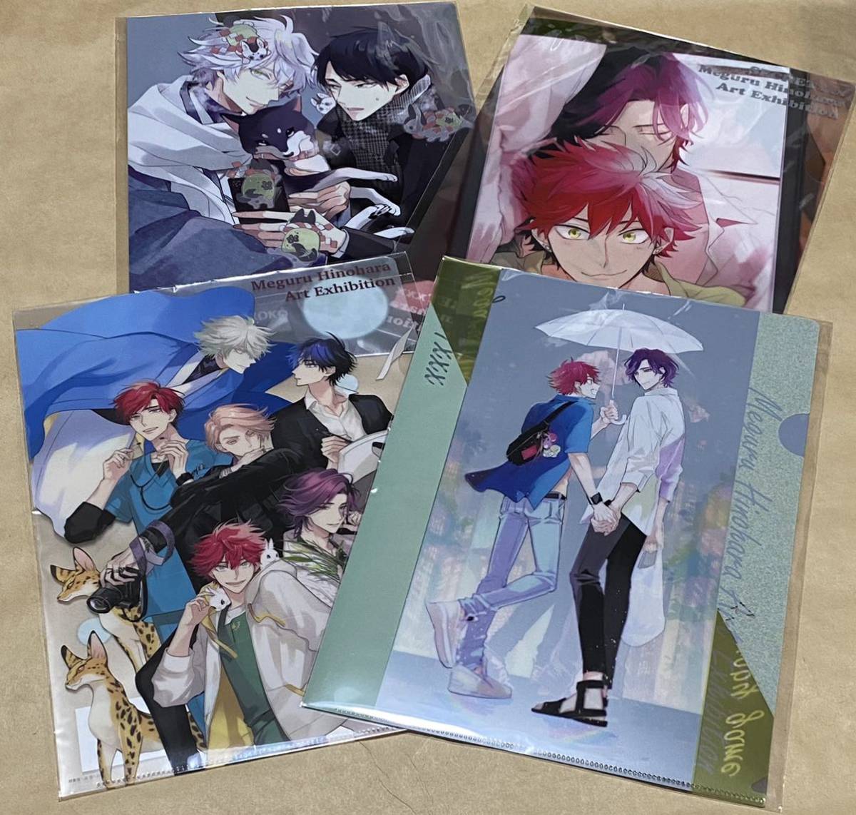 日ノ原巡 原画展☆クリアファイル 4種類☆セラピーゲーム 