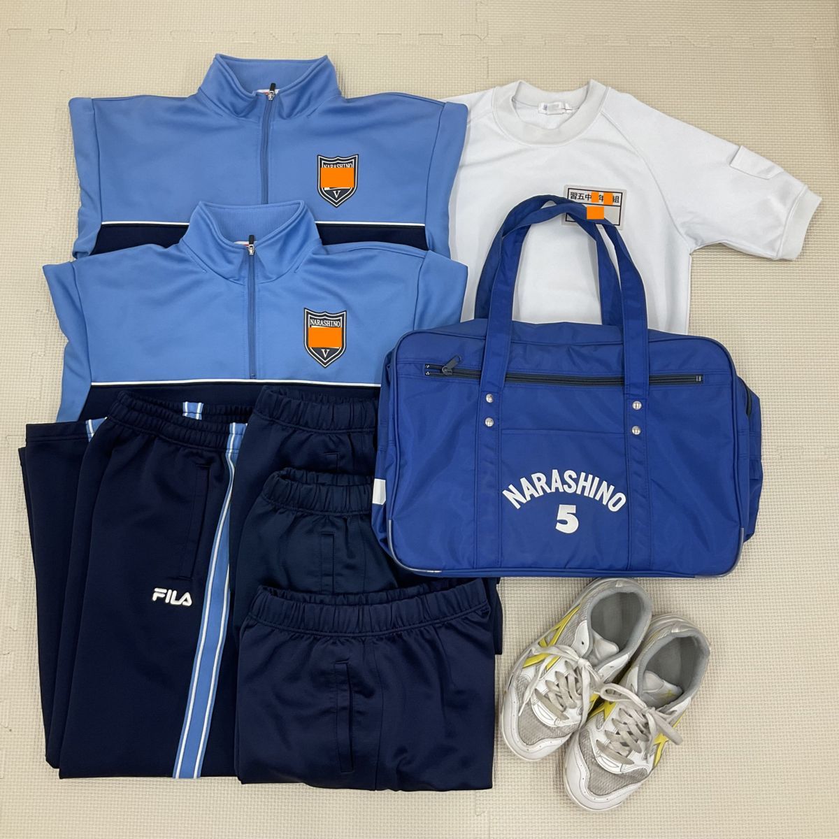 OSJ385-1 (箱)(中古) 千葉県 習志野市立 第五中学校 ジャージ 9点 