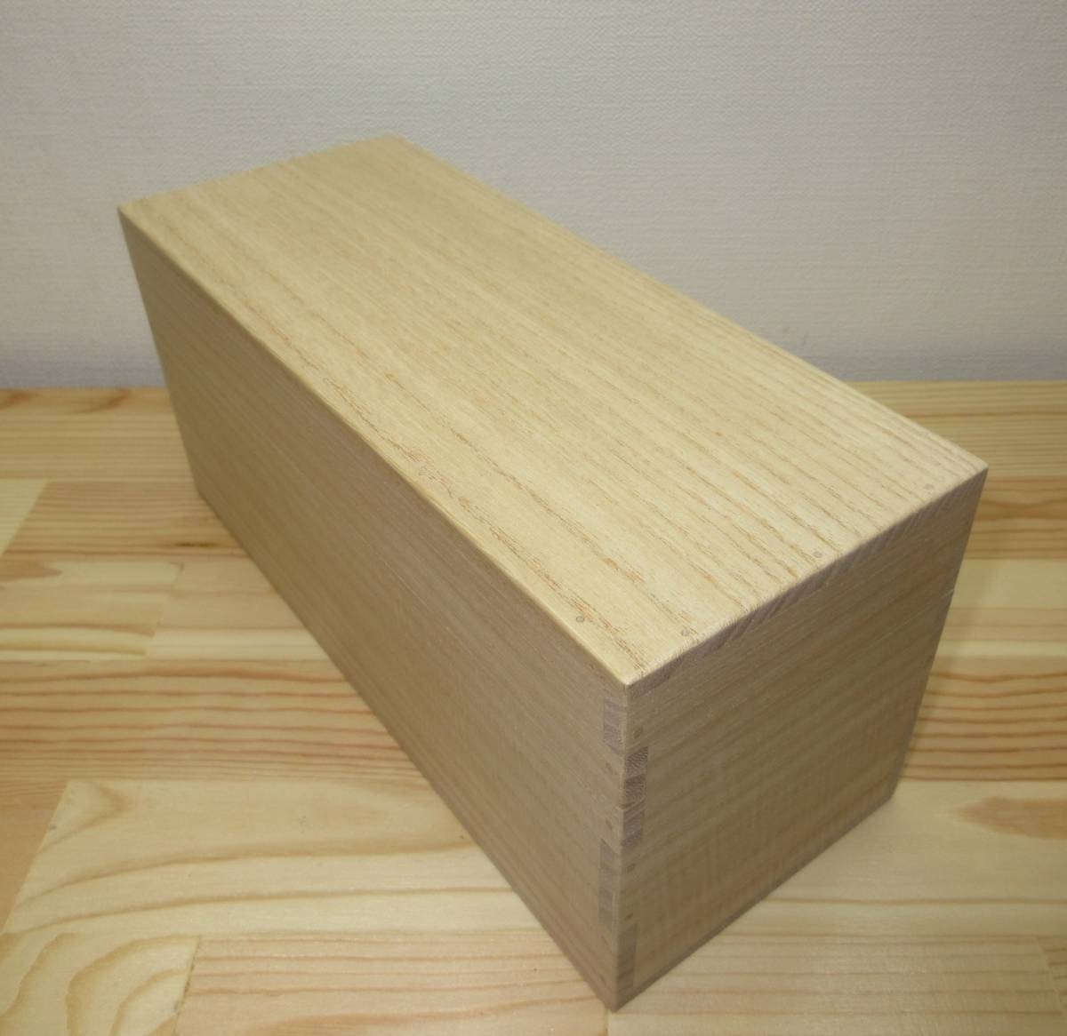 水屋道具 三ツ入茶通箱 木製 茶道具 木地 雄斎作