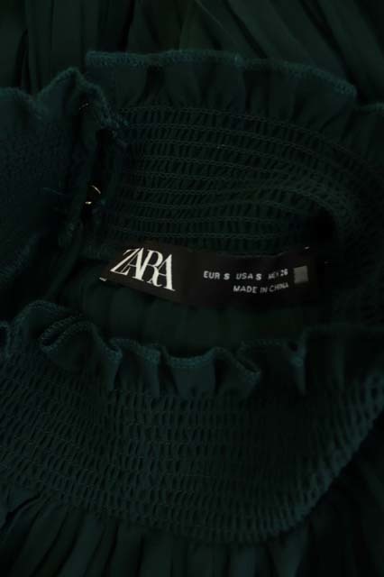 ザラ Zara ワンピース プリーツ 長袖 ロング S グリーン 緑 Ao Os レディース ワンピース 売買されたオークション情報 Yahooの商品情報をアーカイブ公開 オークファン Aucfan Com