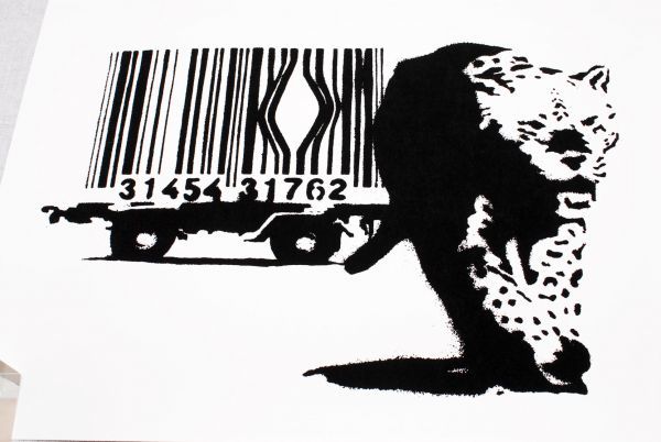 希少 Banksy バンクシー BARCODE WCP リプロダクション シルク 